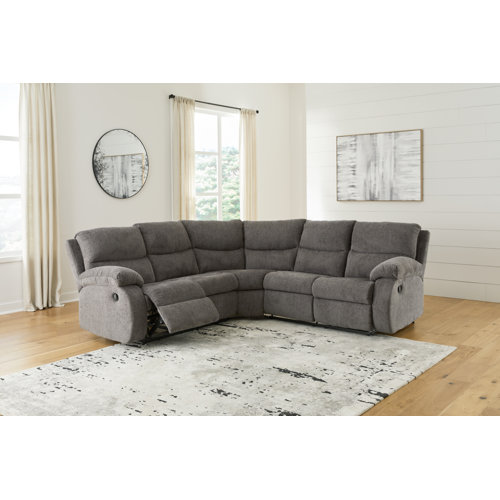 Signature Design by Ashley Museum 2 Piece Upholstered Reclining Sectional Wayfair